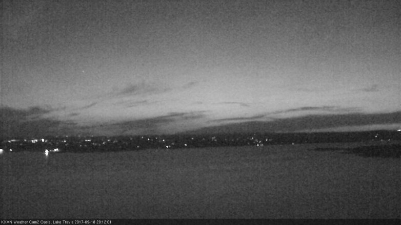 Lake Travis webcam, September 18, 2017 7:20 PM CT