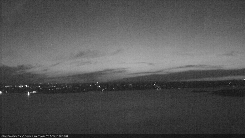 Lake Travis webcam, September 18, 2017 7:30 PM CT