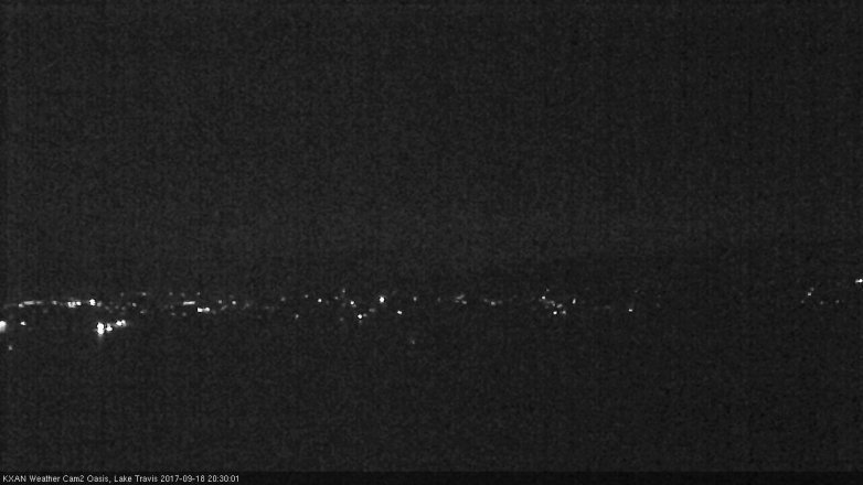 Lake Travis webcam, September 18, 2017 7:40 PM CT