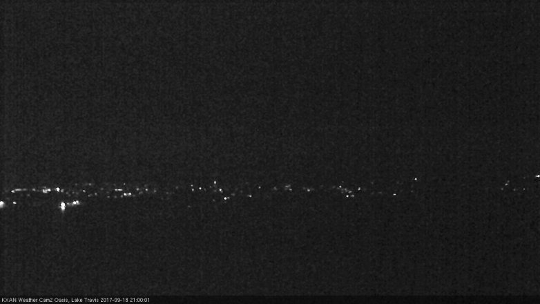 Lake Travis webcam, September 18, 2017 8:20 PM CT