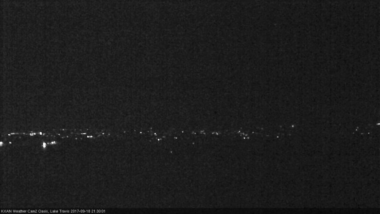 Lake Travis webcam, September 18, 2017 8:45 PM CT