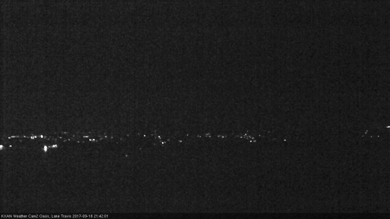 Lake Travis webcam, September 18, 2017 9:05 PM CT