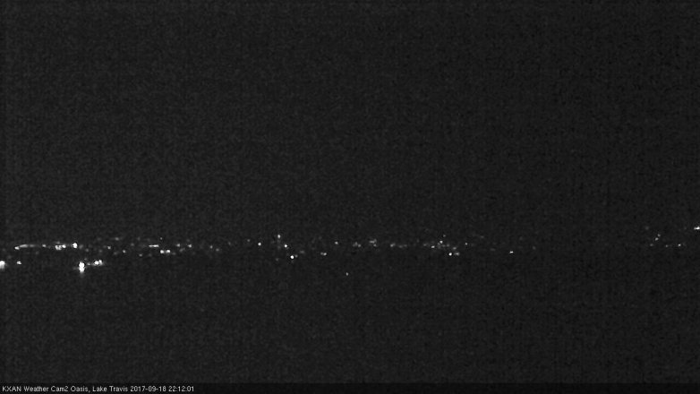 Lake Travis webcam, September 18, 2017 9:35 PM CT