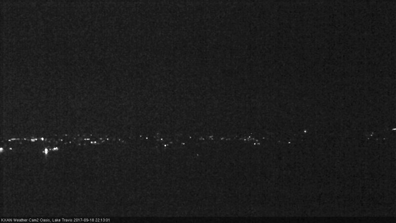 Lake Travis webcam, September 18, 2017 9:40 PM CT