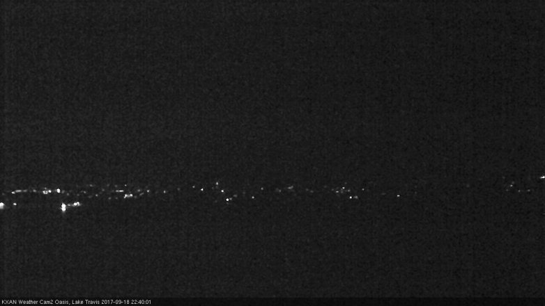 Lake Travis webcam, September 18, 2017 9:45 PM CT