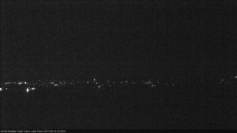 Lake Travis webcam, September 18, 2017 9:50 PM CT