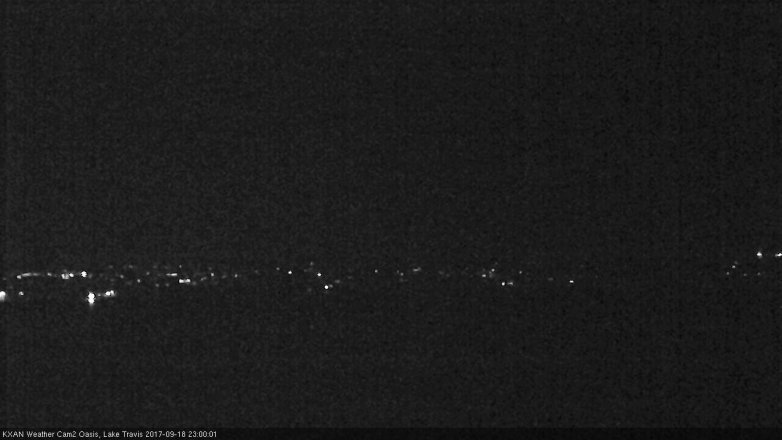 Lake Travis webcam, September 18, 2017 10:05 PM CT
