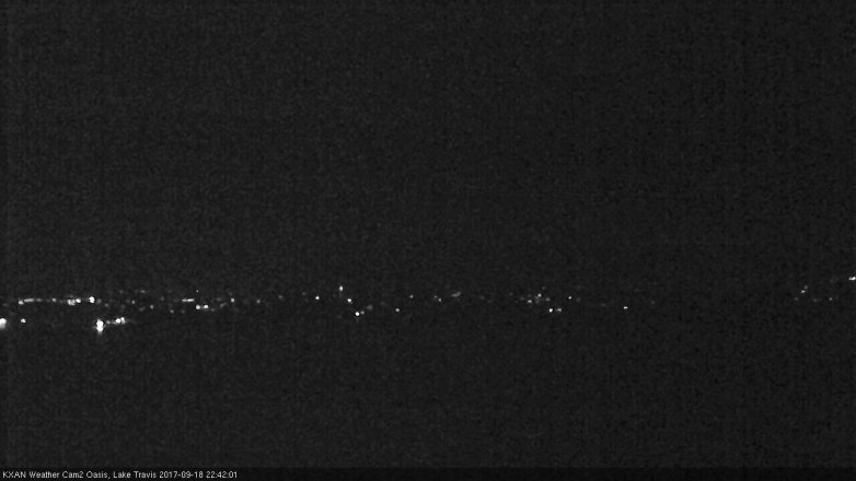 Lake Travis webcam, September 18, 2017 10:10 PM CT