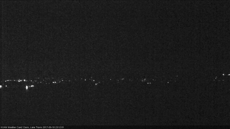 Lake Travis webcam, September 18, 2017 10:30 PM CT