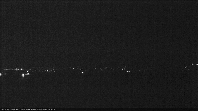Lake Travis webcam, September 18, 2017 10:45 PM CT