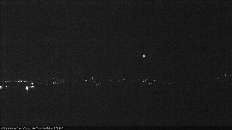 Lake Travis webcam, September 18, 2017 11:20 PM CT