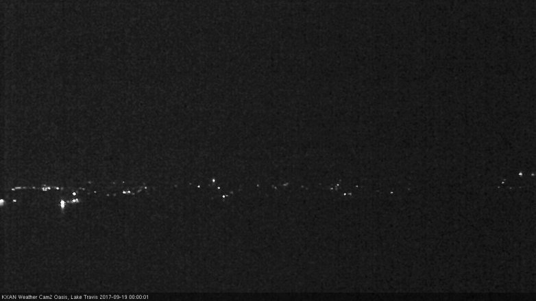 Lake Travis webcam, September 18, 2017 11:25 PM CT