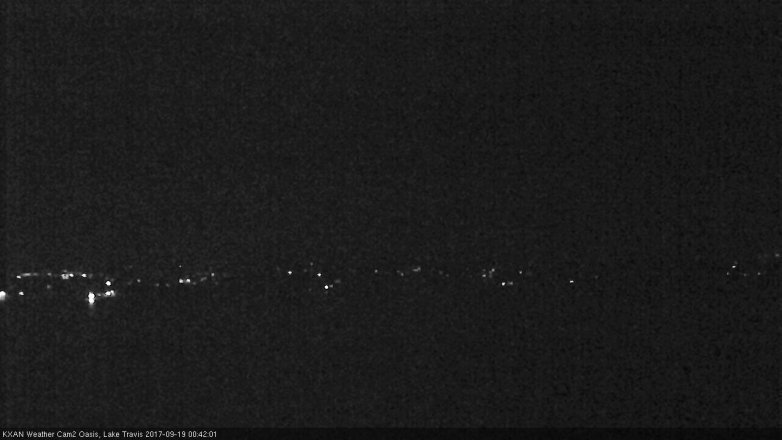Lake Travis webcam, September 18, 2017 11:50 PM CT