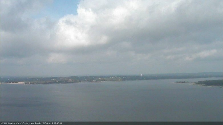 Lake Travis webcam, September 19, 2017 9:00 AM CT