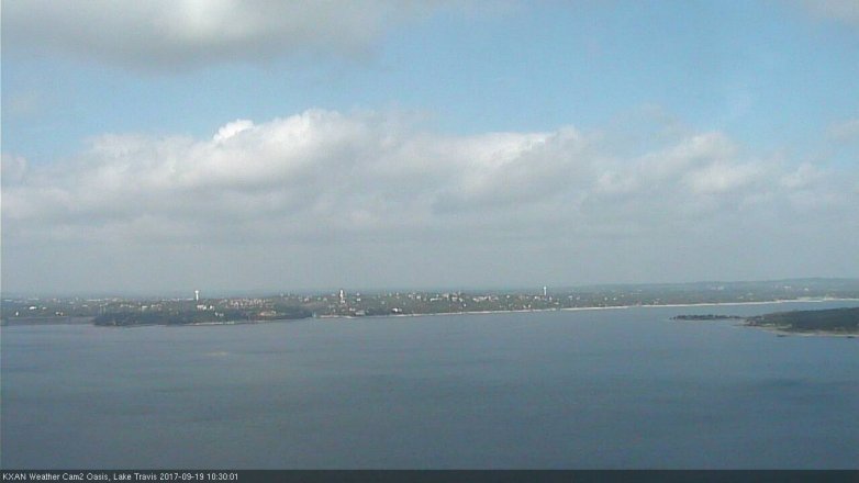 Lake Travis webcam, September 19, 2017 9:45 AM CT