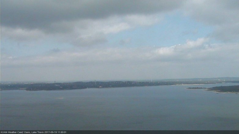 Lake Travis webcam, September 19, 2017 10:10 AM CT