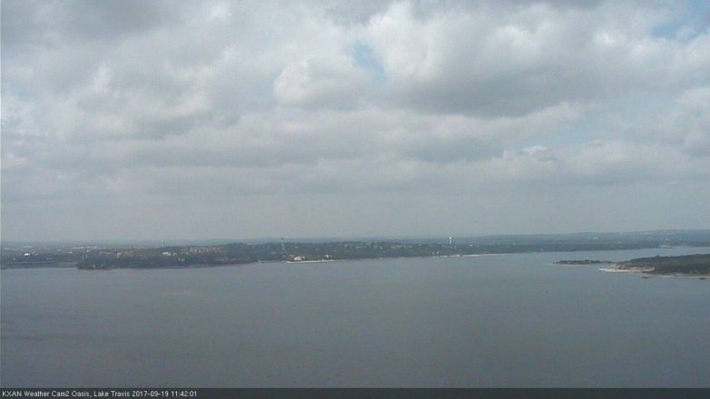 Lake Travis webcam, September 19, 2017 10:50 AM CT