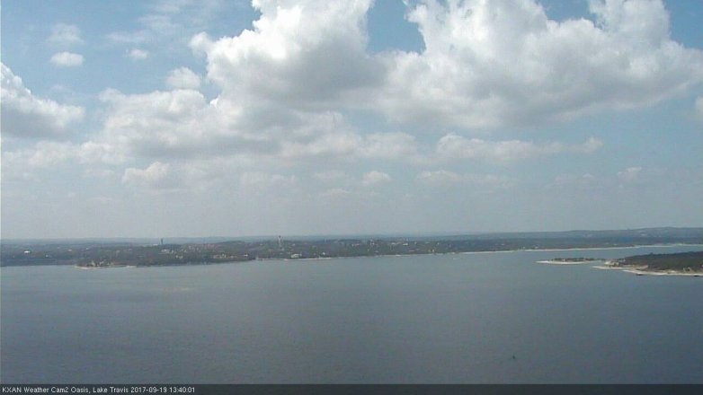 Lake Travis webcam, September 19, 2017 1:10 PM CT