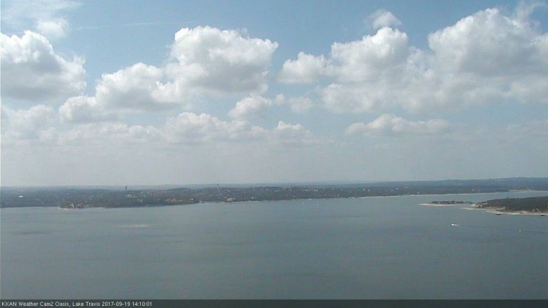 Lake Travis webcam, September 19, 2017 1:20 PM CT