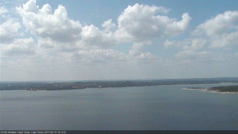 Lake Travis webcam, September 19, 2017 1:40 PM CT