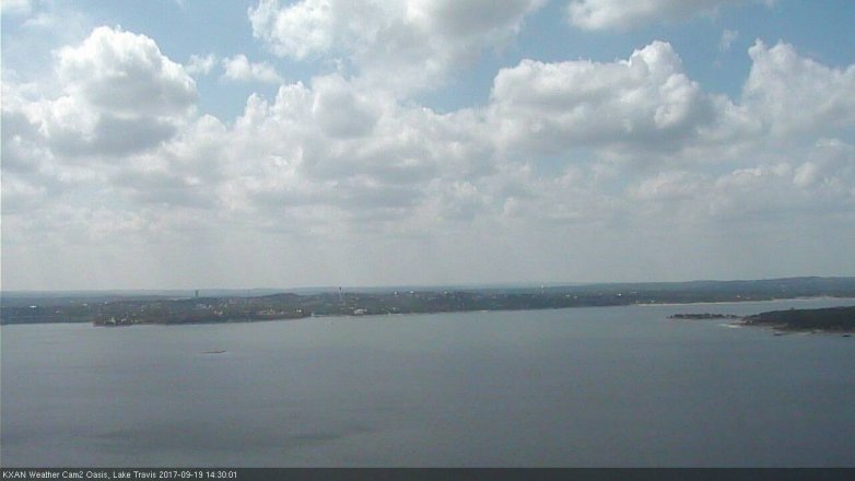 Lake Travis webcam, September 19, 2017 1:50 PM CT
