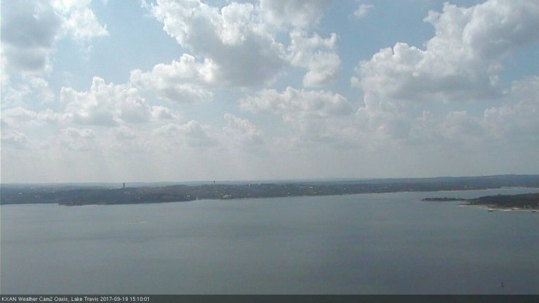 Lake Travis webcam, September 19, 2017 2:20 PM CT
