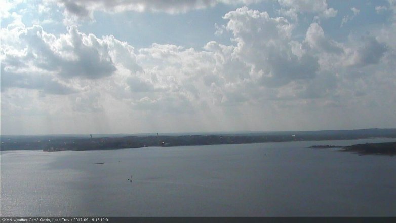Lake Travis webcam, September 19, 2017 3:25 PM CT