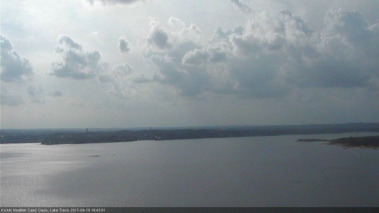 Lake Travis webcam, September 19, 2017 4:00 PM CT