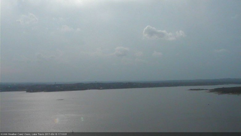 Lake Travis webcam, September 19, 2017 4:25 PM CT