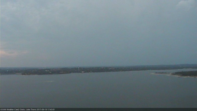 Lake Travis webcam, September 19, 2017 5:00 PM CT