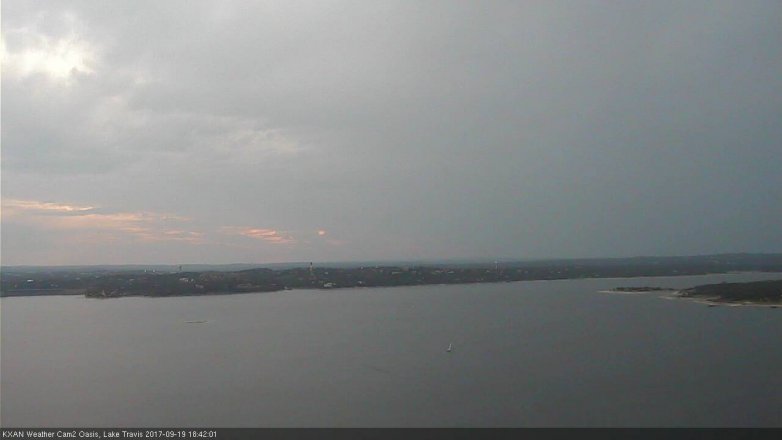 Lake Travis webcam, September 19, 2017 5:45 PM CT