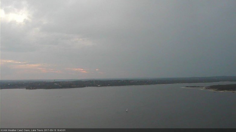 Lake Travis webcam, September 19, 2017 6:05 PM CT
