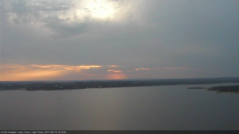 Lake Travis webcam, September 19, 2017 6:15 PM CT