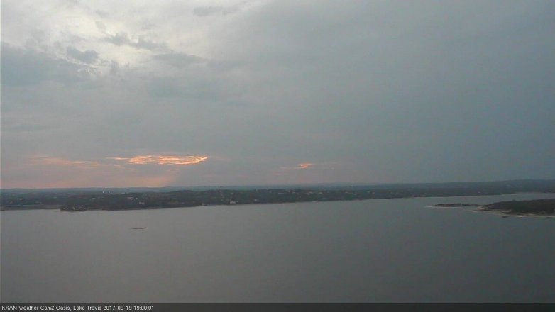 Lake Travis webcam, September 19, 2017 6:25 PM CT