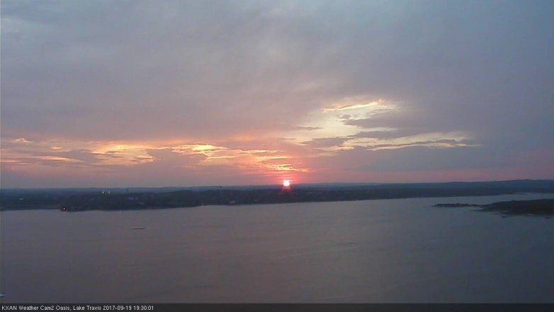 Lake Travis webcam, September 19, 2017 6:35 PM CT