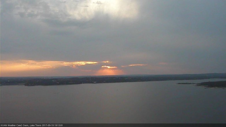 Lake Travis webcam, September 19, 2017 6:40 PM CT