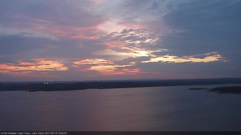 Lake Travis webcam, September 19, 2017 6:45 PM CT