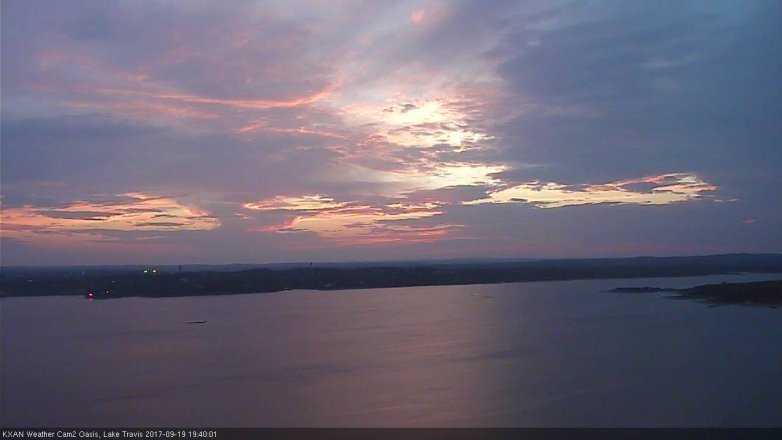 Lake Travis webcam, September 19, 2017 6:50 PM CT