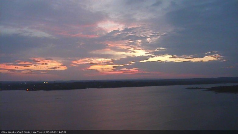 Lake Travis webcam, September 19, 2017 7:00 PM CT
