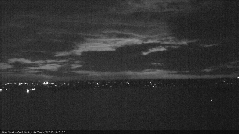 Lake Travis webcam, September 19, 2017 7:20 PM CT