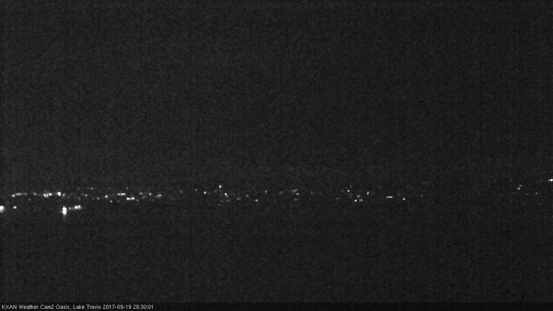 Lake Travis webcam, September 19, 2017 7:50 PM CT