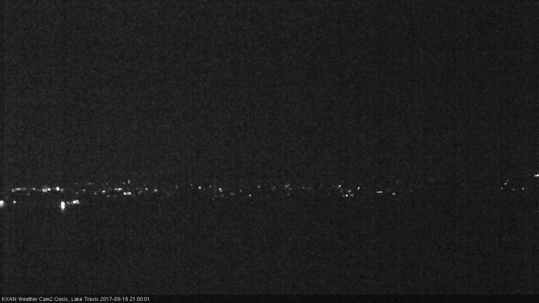 Lake Travis webcam, September 19, 2017 8:30 PM CT