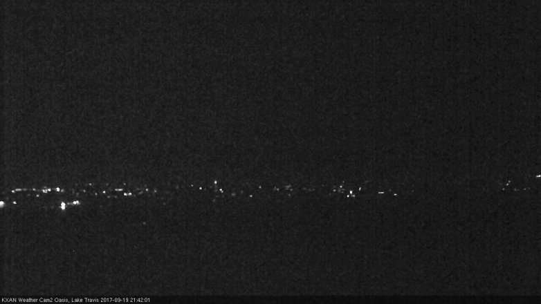Lake Travis webcam, September 19, 2017 9:05 PM CT