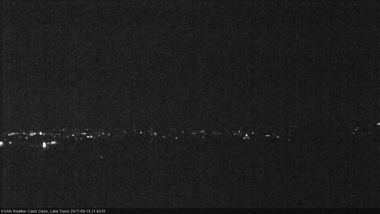 Lake Travis webcam, September 19, 2017 9:15 PM CT