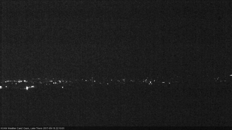 Lake Travis webcam, September 19, 2017 9:25 PM CT