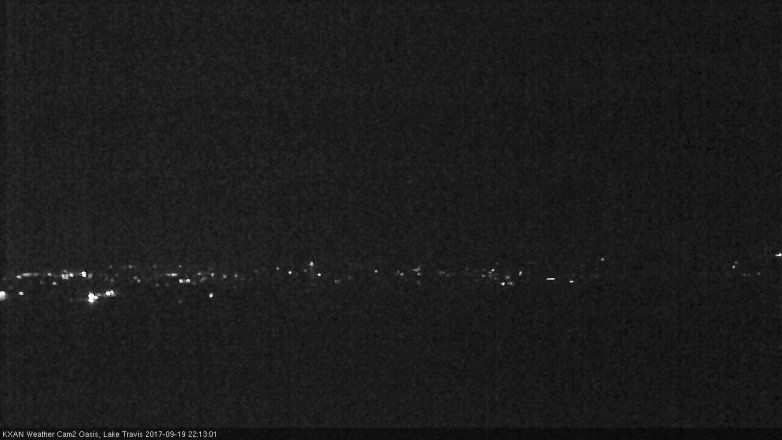 Lake Travis webcam, September 19, 2017 9:30 PM CT