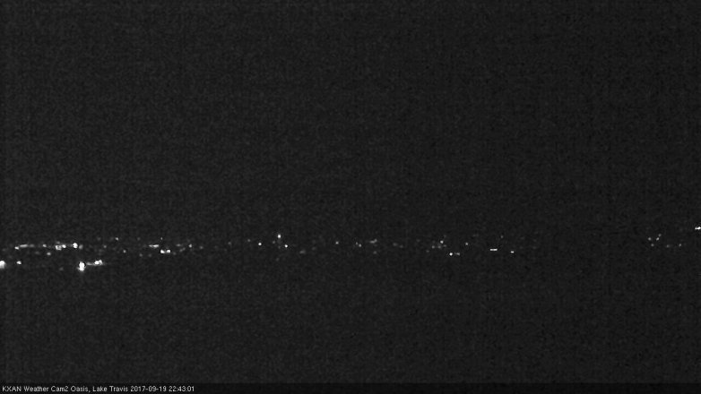 Lake Travis webcam, September 19, 2017 9:50 PM CT