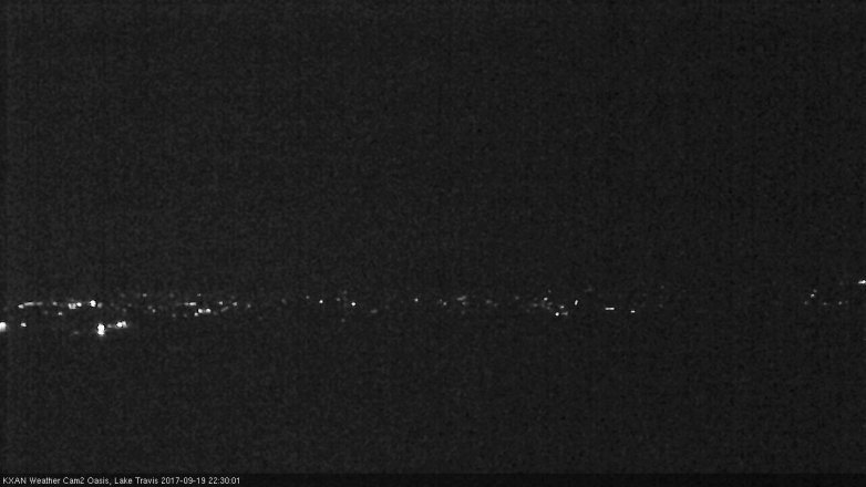 Lake Travis webcam, September 19, 2017 10:00 PM CT