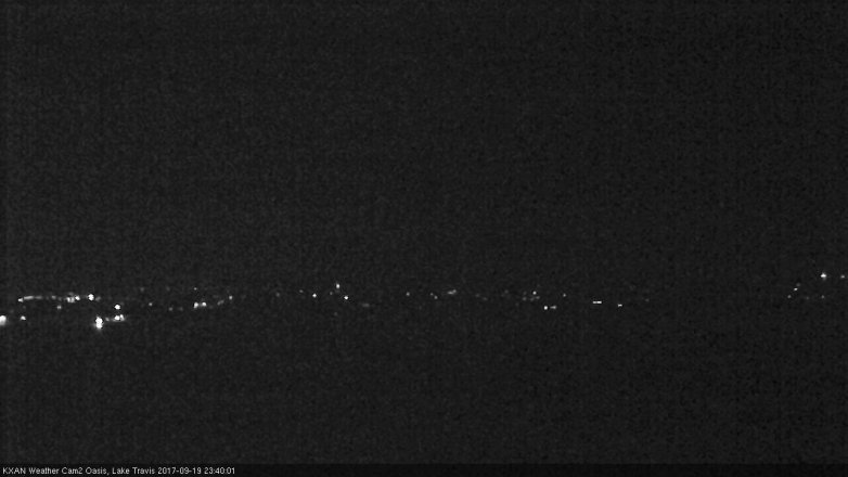 Lake Travis webcam, September 19, 2017 10:45 PM CT