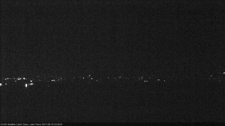 Lake Travis webcam, September 19, 2017 11:00 PM CT